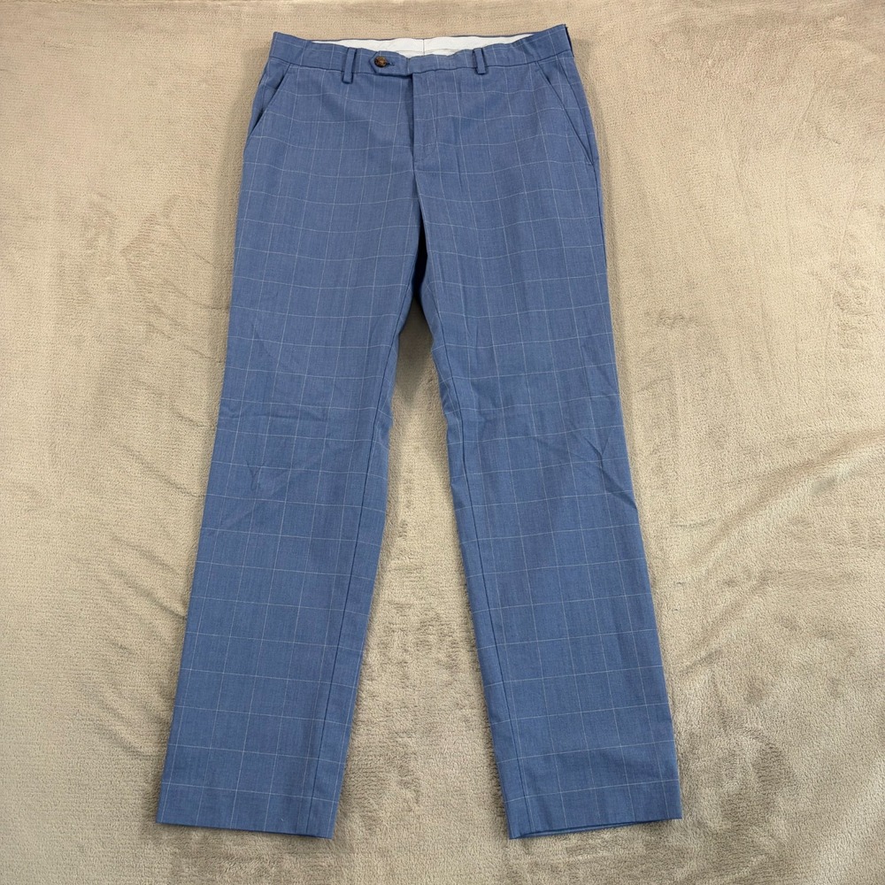 Ralph Lauren Performance Golf Pants in Blue Windowpane Men 32x30 Stretch Wicking